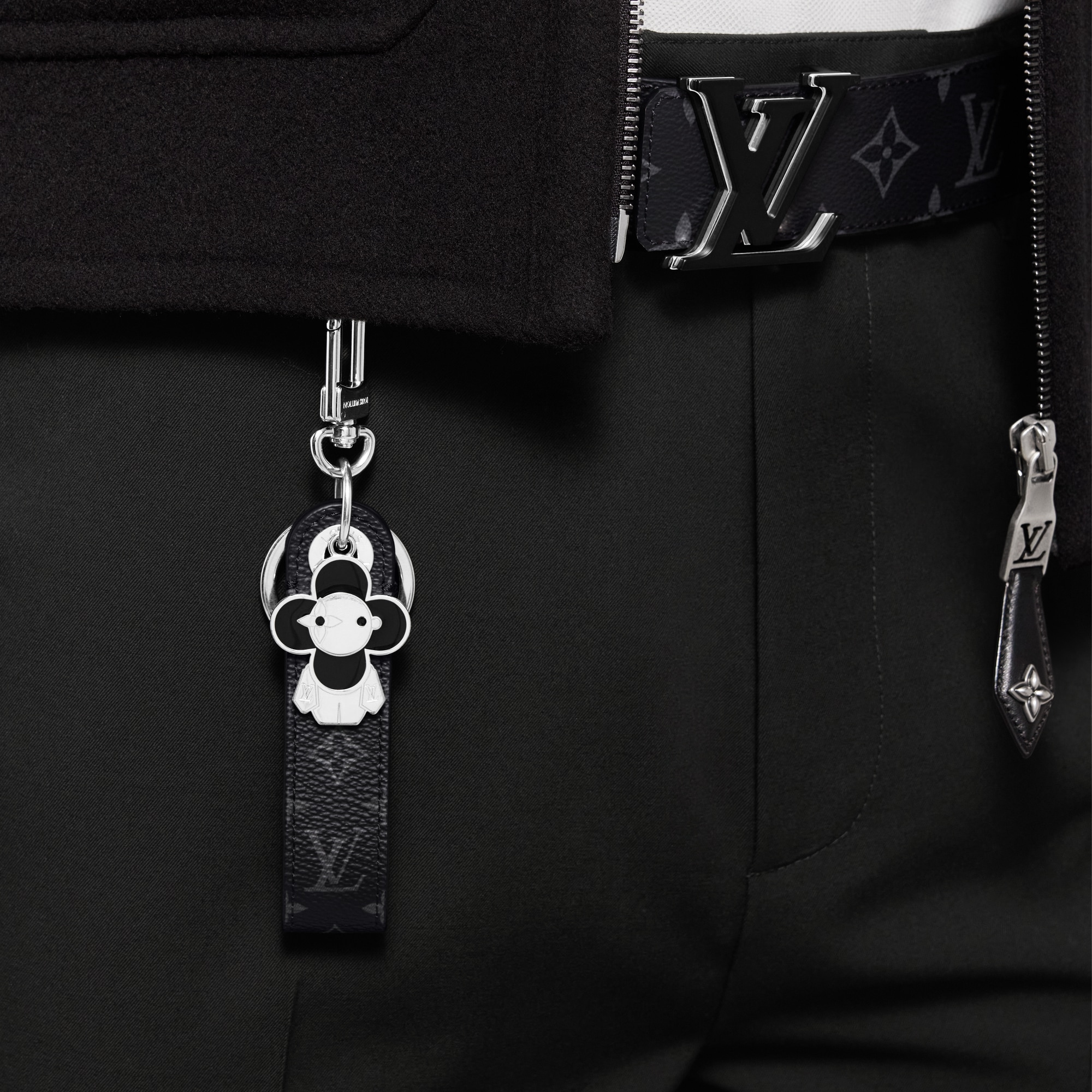 Vivienne Dragonne Key Holder and Bag Charm . - Luxury Accessories